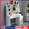 Dressing Table With 6 Drawers LED Mirror Set Makeup Desk Vanity Table Nbuzmzkixd