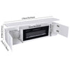 179cm TV Stand Cabinet High Gloss Electric Fireplace Unit With LED 12 Colour