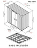 Metal Garden Shed 6 X 4, 8 X 4, 8 X 6, 10 X 8 Garden Storage WITH FREE BASE New