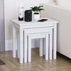 Wooden Nest of Tables 3 Piece Table Set Coffee Side Living Room Furniture
