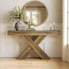 55-Inch Console Table with X-Shaped base, Narrow Entryway Sofa Table for Hallway