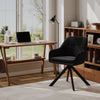Dining Chairs Set of 2/4/6 Upholstered Swivel Dining Chair Velvet Black