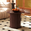 40CM/60CM Coffee Table Round Wood Side Table Sets With Hidden Storage Walnut