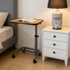 Upgraded Ergonomic Overbed Laptop Table Mobile Rolling Desk for Bed and Home