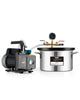 OMT 1.5 Gallon Vacuum Chamber Kit with 1/4 hp 3.5 cfm Vacuum Pump for Degassing