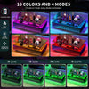 High Gloss LED Coffee Table With Storage Wooden 2 Drawer Living Room Furniture