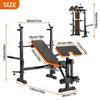600lbs Weight Bench Adjustable Bench Press Set with Squat Rack Olympic Workout