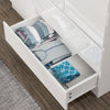 High Gloss 3 Door 2 Drawers Wardrobe With Shelves Storage Bedroom Furniture