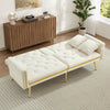 Modern Velvet Sofa Bed 2 Seater Click Clack Sofa Settee Recliner Couch White
