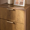 OHS Ribbed Bedside Table Cabinet 3/4/5/6 Draw Nightstand Side Board