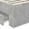 Bed Frame with Drawer Concrete Grey 90 x 190 cm Engineered Wood