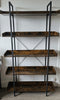Large Heavy Duty Bookcase Storage Rack Rustic Industrial Bookshelf Steel Frame