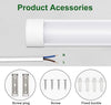 10X 4FT 50W LED Batten Tube Lights SMD 2835 Aluminium Non‑Flicker Garage
