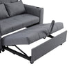2 SEATER SOFA FABRIC LOVESEAT SOFA CONVERTIBLE PULL OUT SOFA BED GUEST BED GREY