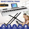 ♬Mustar Digital Piano 88 Keys Portable White Hammer Action Keyboard Pedal MIDI