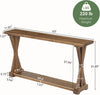 63'' Solid Wood Console Table 2-Tier Farmhouse Narrow Entryway Sofa for Hallway