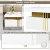 Coffee Table with Drawers Storage White Wooden Centre Table for Living Room