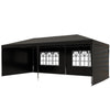 6m x 3m Garden Gazebo Marquee Canopy Party Tent Canopy Patio Black