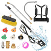 20FT Telescopic Lance Extendable Pressure Washer Wand Pole 4000PSI w/ 5 Nozzles