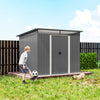 9 x 6.5ft Garden Shed Storage Tool organiser with Sliding Door Vent, Light Grey