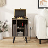 Record Player Stand Vinyl Record Storage Turntable Stand with 4 Open Shelves