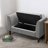Modern Rolled Arm Bed End Bench Storage Box Footstool Bedroom Footrest Wood Legs