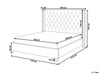 Velvet EU King Size Bed Off-White LUBBON