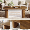 120cm Rectangle Coffee Table Wood Center Low Cocktail Tea Table for Living Room