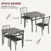 3-Piece Dining Table Set with 2 Upholstered Chairs, Grey Kitchen Table Set for 2