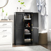 Kitchen Cupboard Cabinet Bathroom Floor Storage Cabinet-Black
