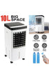 10L Portable Cooler Air Conditioning Unit Fan Evaporative Humidifier With Remote