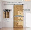 8FT/243cm Sliding Barn Wood Door Hardware Closet Track Kit Single Door Black