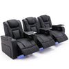 BROADWAY CINEMA 1,2,3,4 SEATER CHAIR BLACK / WHITE WITH TRAY AND WITHOUT TRAY