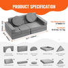 Uimoso Kids Play Couch 15 pcs Modular Kids Play Couch High-density 25D Sponge