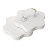 White Flower Shaped Coffee Table with 360° Rotating Top Living Room Furniture