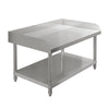 Stainless Steel Food Prep Table Commercial Kitchen Storage Work Top Edges Shelf