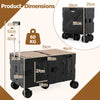 Heavy Duty Rolling Storage Trolley with Storage Racks & Wheels-Black