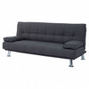 3 Seater Sofa Bed Faux Leather Or Fabric Chrome Metal Legs Sofabed Clic Clac