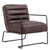 Brown Leather Armchair Lounge Chair Vintage Tan Leather Single Sofa Accent Chair