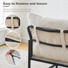 Single Accent Chair with Metal Frame Wide Seat Corduroy Armchair Living Room