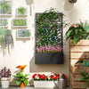 Outsunny Metal Raised Garden Bed with Trellis, Outdoor Elevated Planter Box
