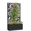 Outsunny Metal Garden Bed w/ Trellis Raised Planter w/ Privacy Panel Refurbished