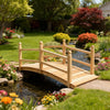 Garden Pond Water Bridge Wooden Stream Outdoor Feature Low Rail 140cm new