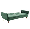 3 Seater Velvet Sofa Bed Click Clack 5 Colour Luxury Button Tufted Sleeper Couch