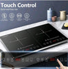 AMZCHEF 2800w Double Induction Hob, Portable Induction Cooker Ultra-Thin Body