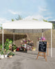 10X10FT Pop Up Canopy Beach Tent Sun Shade with 3 Adjustable Height Sandbags