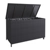Large Charcoal Rattan Garden Storage Box - 159 x 75cm FTR236