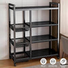 4 Tier Kitchen Basket Storage Trolley Rack Fruit Vegetable Organiser Shelf Cart