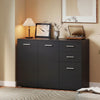 Modern Sideboard Kitchen Storage Cabinet, Black