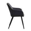 2pcs Dining Chairs Set Faux Leather/Velvet Padded Metal Legs Restaurant Armchair